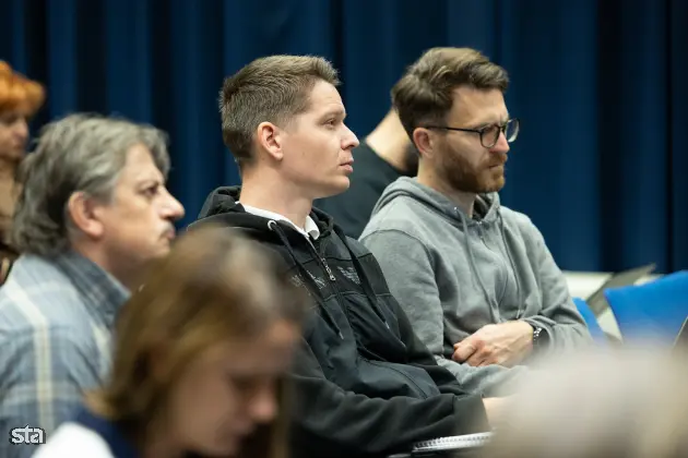 Ljubljana, MIZŠ. Zdravstvena konferenca o novostih v zdravstvenih sistemih za njegovo večjo učinkovitost, ki jo organizirata Slovensko gospodarsko in raziskovalno združenje v Bruslju ter ministrstvo za izobraževanje, znanost in šport. Foto: Katja Kodba/STA