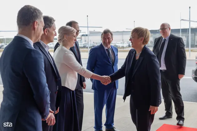 Ormož, podjetje Carthago. Slovesnost ob odprtju novega obrata podjetja Carthago. Predsednica republike Nataša Pirc Musar. Foto: Bor Slana/STA