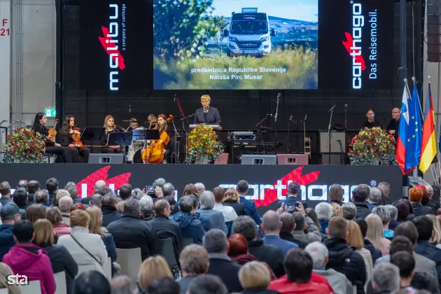 Ormož, podjetje Carthago. Slovesnost ob odprtju novega obrata podjetja Carthago. Foto: Bor Slana/STA
