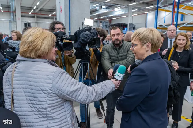 Ormož, podjetje Carthago. Slovesnost ob odprtju novega obrata podjetja Carthago. Predsednica republike Nataša Pirc Musar. Foto: Bor Slana/STA
