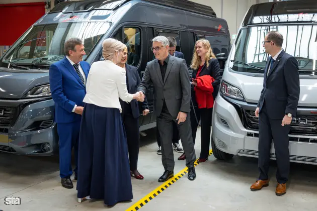Ormož, podjetje Carthago. Slovesnost ob odprtju novega obrata podjetja Carthago. Minister za gospodarstvo, turizem in šport Matjaž Han. Foto: Bor Slana/STA