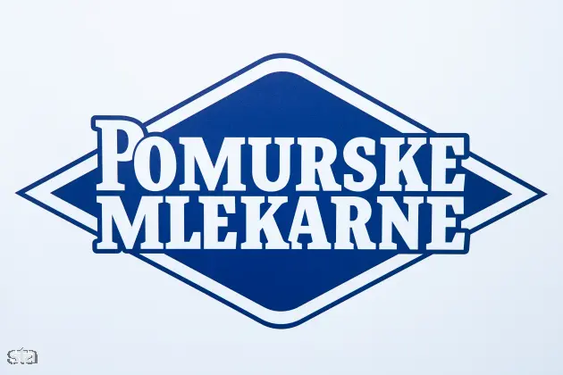 Gornja Radgona. Logotip Pomurskih mlekarn. Foto: Katja Kodba/STA Arhiv: Katja Kodba/STA