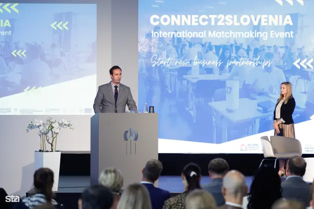 Celje, Celjski sejem. Sejem MOS. Mednarodno poslovno srečanje Connect2Slovenia. Direktor Javne agencije Spirit Slovenija Rok Capl. Foto: Anže Malovrh/STA