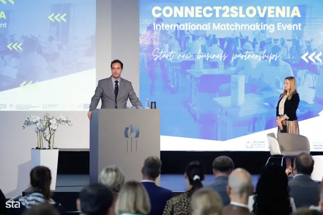Celje, Celjski sejem. Sejem MOS. Mednarodno poslovno srečanje Connect2Slovenia. Direktor Javne agencije Spirit Slovenija Rok Capl. Foto: Anže Malovrh/STA