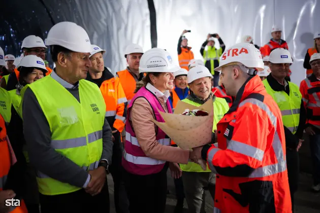 Velenje, predor Konovo. Dogodek ob uradnem preboju predora Konovo. Foto: Daniel Novakovič/STA