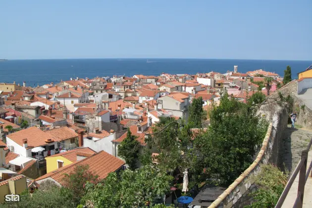 Piran. Piran, mesto, morje, obala. Foto: Mitja Volčanšek/STA Arhiv STA