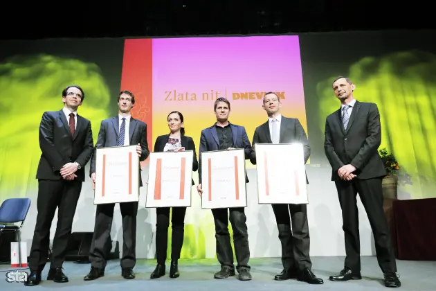 Ljubljana, Lutkovno gledališče. Razglasitev najboljših zaposlovalcev leta 2015, ki so sodelovali v medijsko raziskovalnem projektu Zlata nit 2014. Foto: Daniel Novakovič/STA